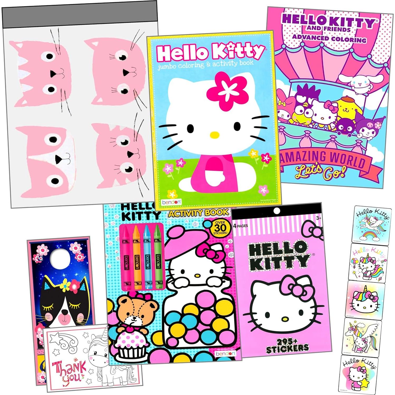 Conjunto de Libros para Colorear Hello Kitty con Stickers