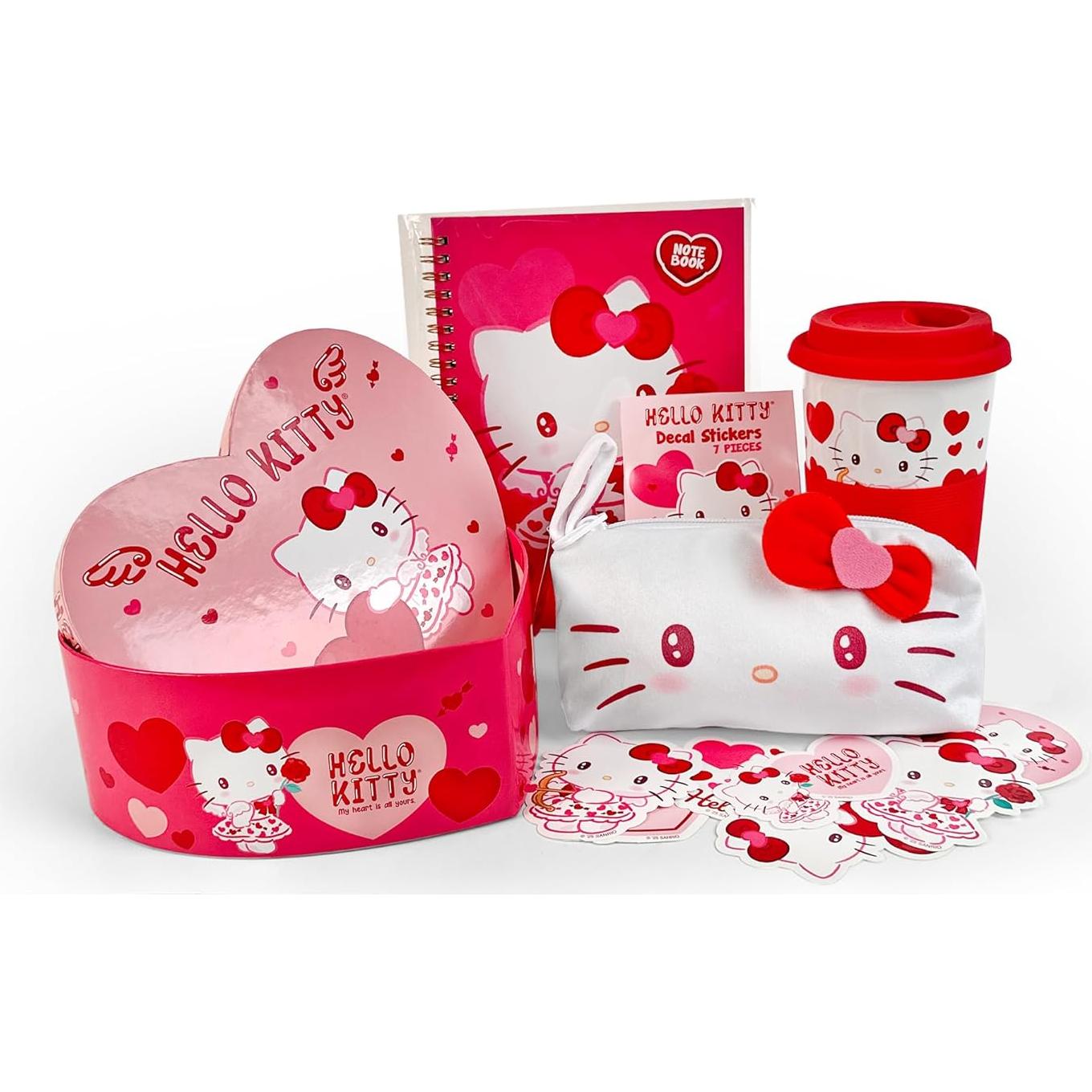 Conjunto de Regalo Hello Kitty San Valentín - Taza, Cuaderno, Estuche