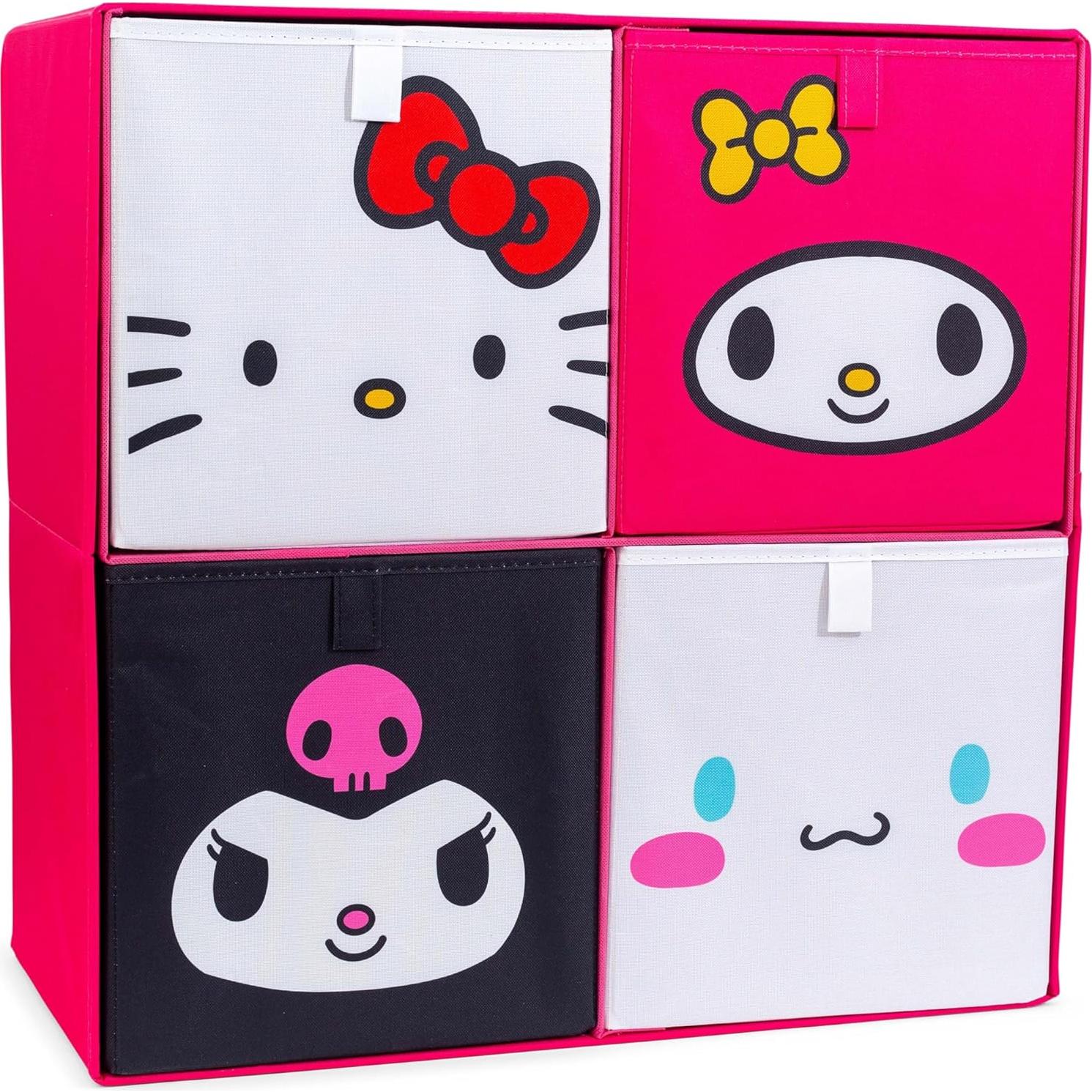 Cajas de Almacenamiento de Tela Ukonic Hello Kitty - Juego de 4
