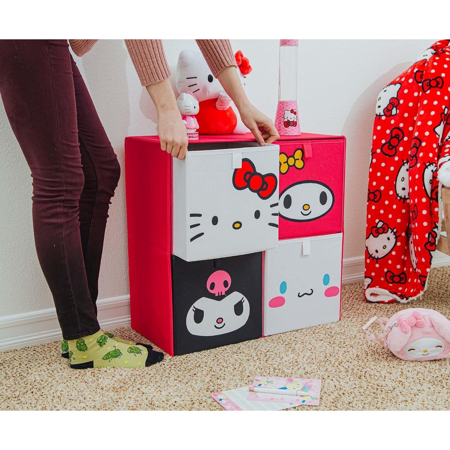 Cajas de Almacenamiento de Tela Ukonic Hello Kitty - Juego de 4