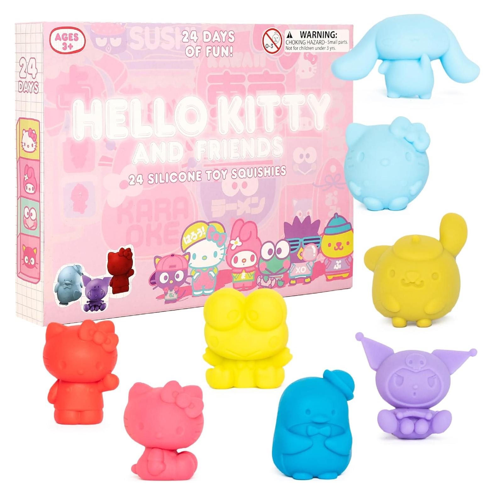Calendario de Adviento Rosa Hello Kitty 50 Aniversario - 24 Juguetes Squishy