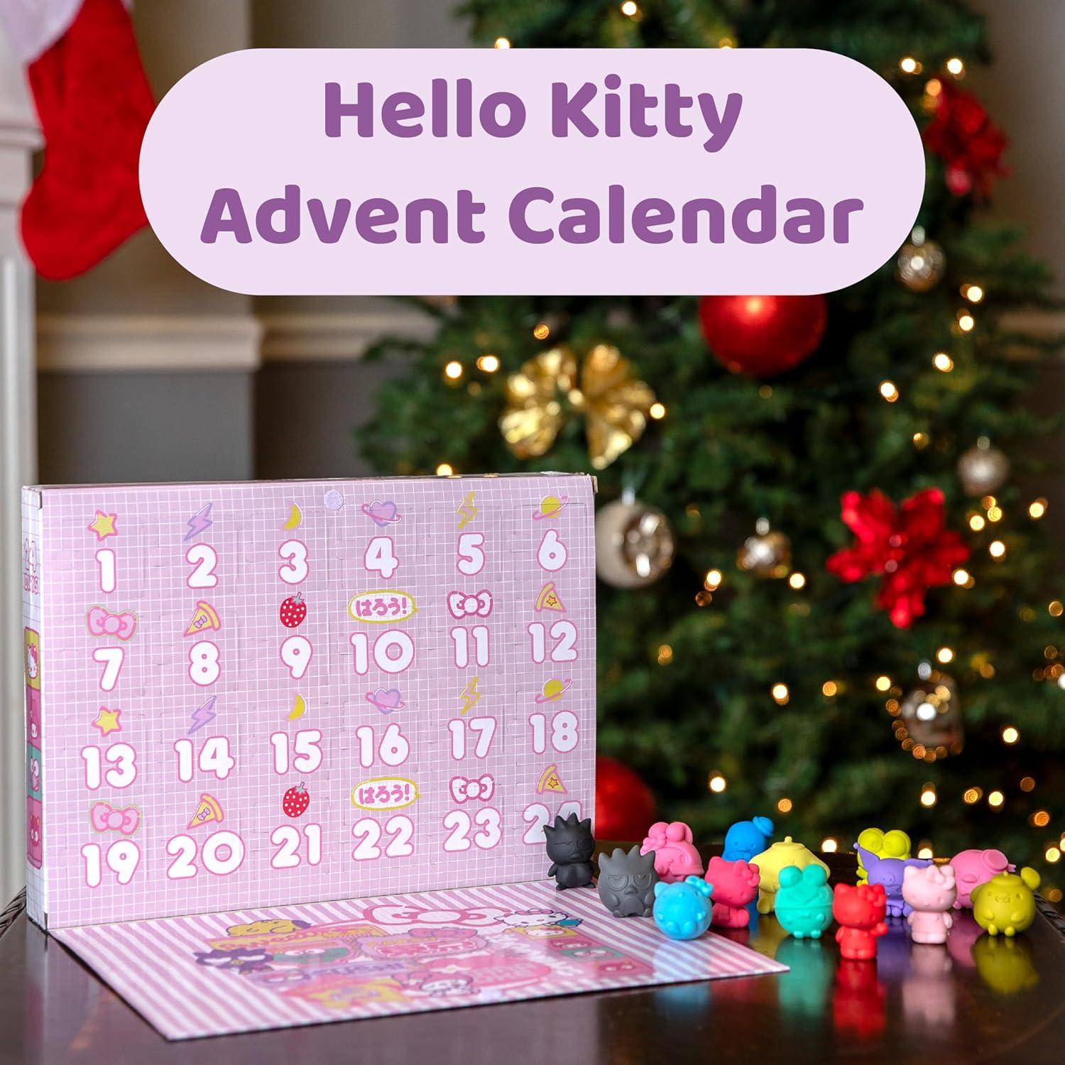 Calendario de Adviento Rosa Hello Kitty 50 Aniversario - 24 Juguetes Squishy