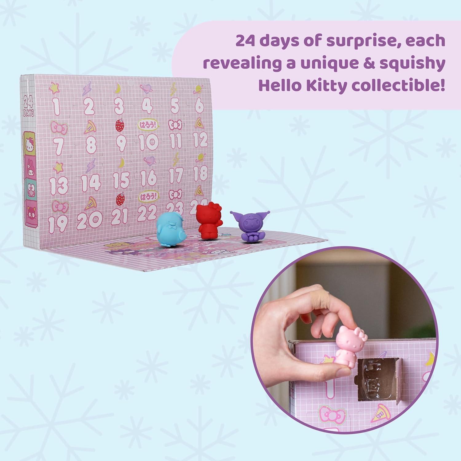 Calendario de Adviento Rosa Hello Kitty 50 Aniversario - 24 Juguetes Squishy