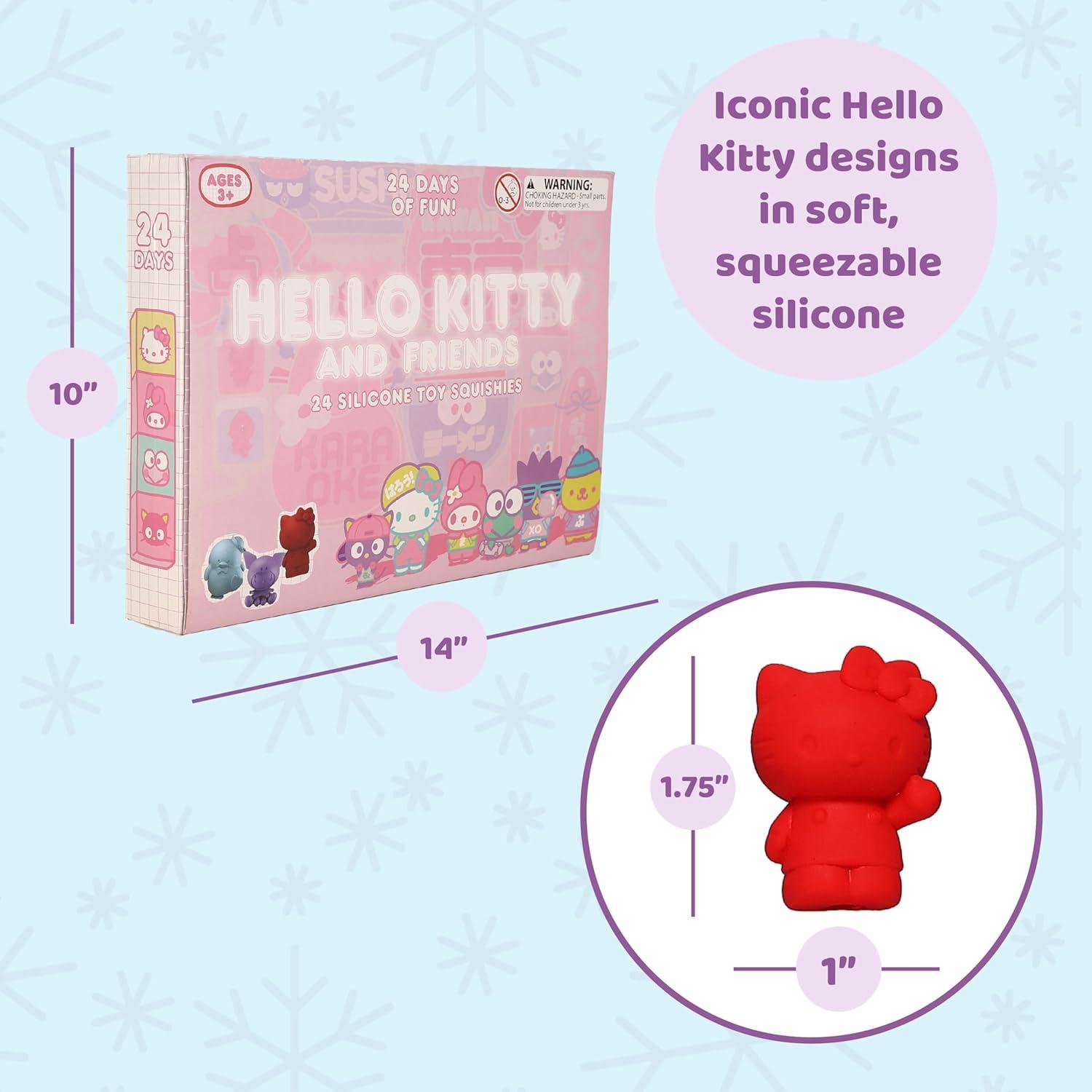Calendario de Adviento Rosa Hello Kitty 50 Aniversario - 24 Juguetes Squishy