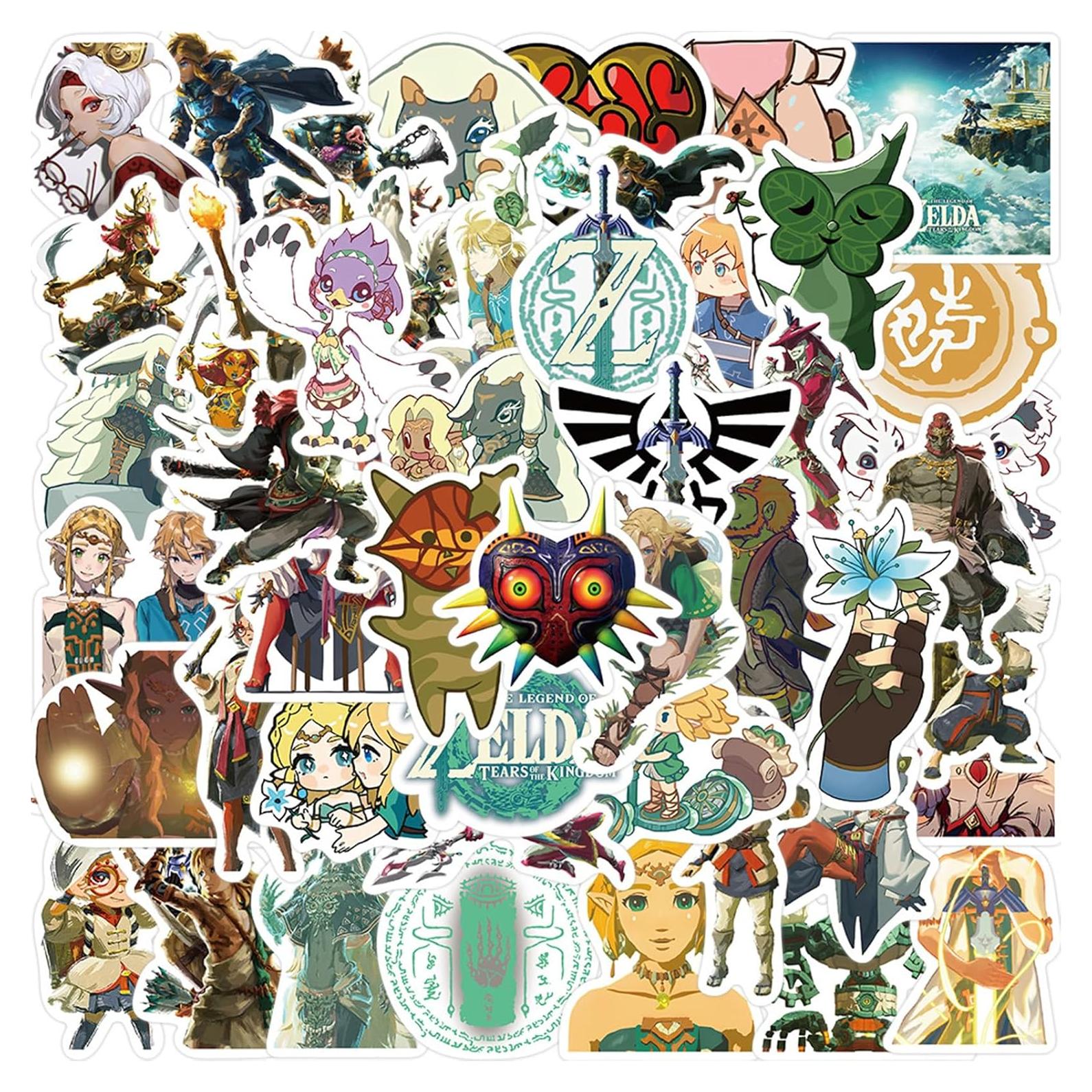 50 Calcomanías Impermeables MINRAIN Zelda para Laptop y Bicicleta