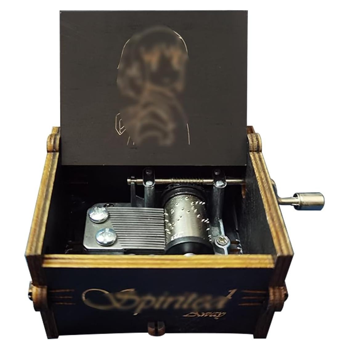 Caja de Música Bolunlun de Madera Manivela 6.35x5.08cm