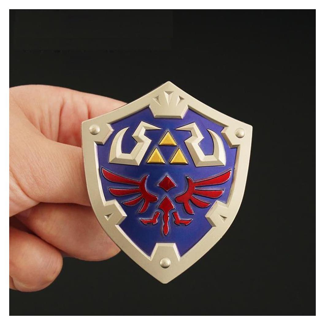 Escudo Hyliano de Metal 7 cm para Figura de Acción Zelda Link
