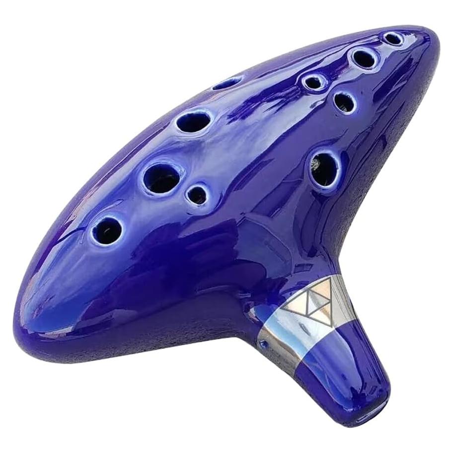 Ocarina de Cerámica 12 Agujeros Alto C Awef Azul Oscuro