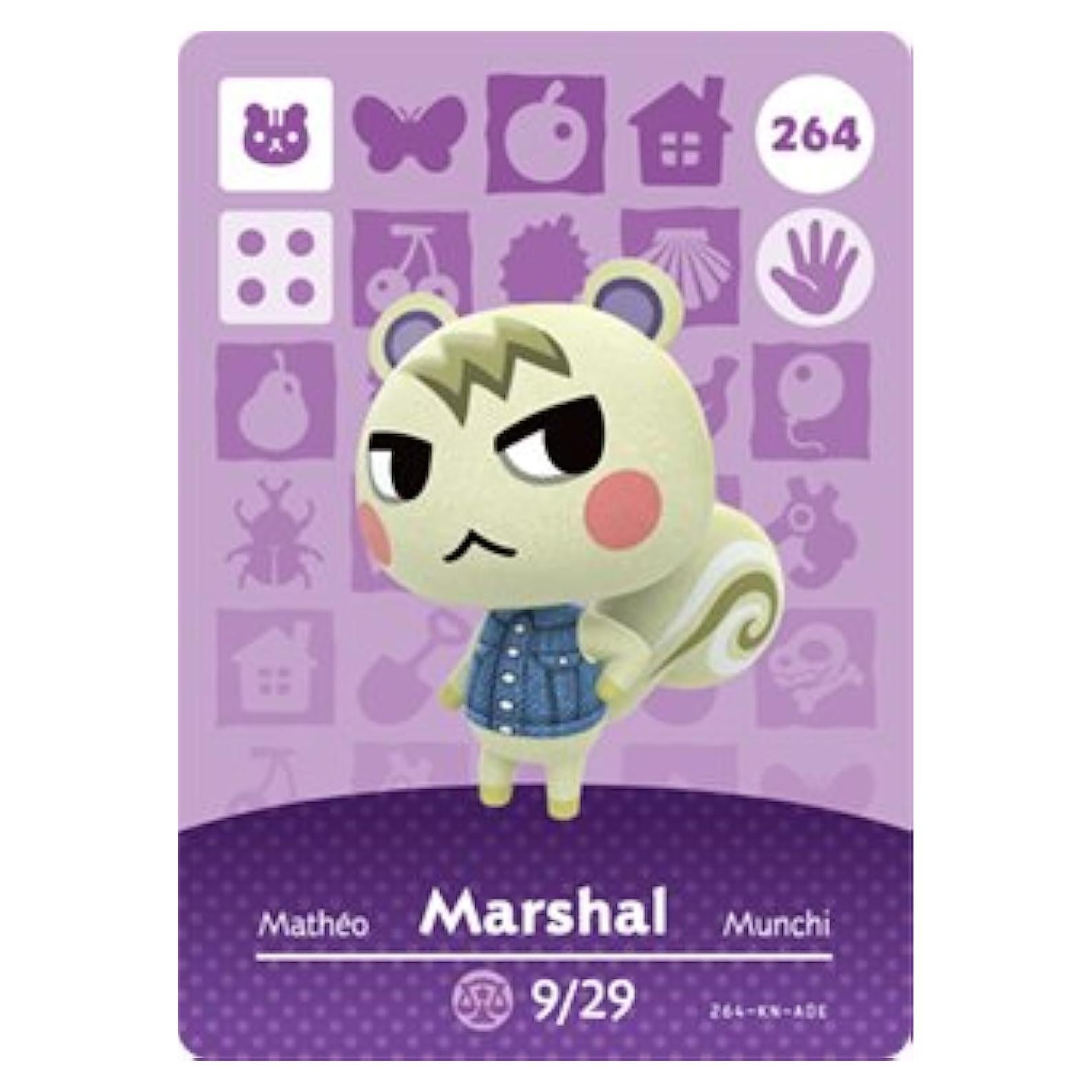Tarjeta Amiibo Marshal Animal Crossing Serie 3 - Nintendo