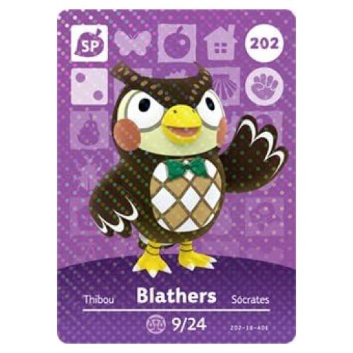 Tarjeta Amiibo Blathers Nintendo Animal Crossing Serie 3