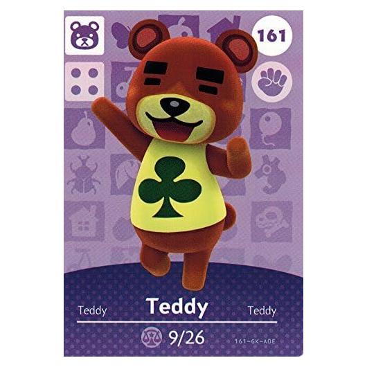 Tarjeta Amiibo Teddy 161/200 Nintendo Animal Crossing