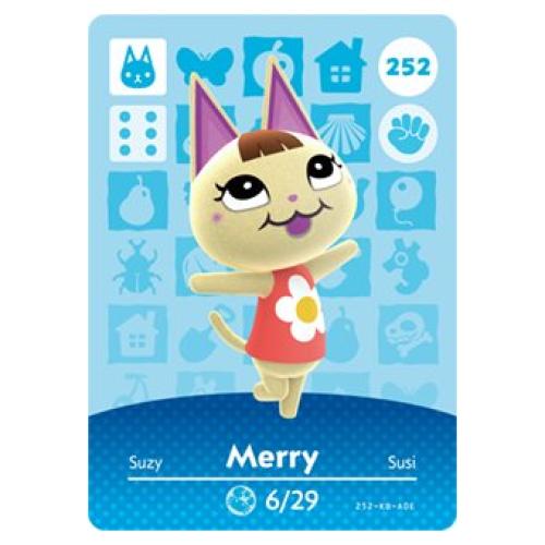 Tarjeta Amiibo Nintendo Animal Crossing Merry 252 Serie 3