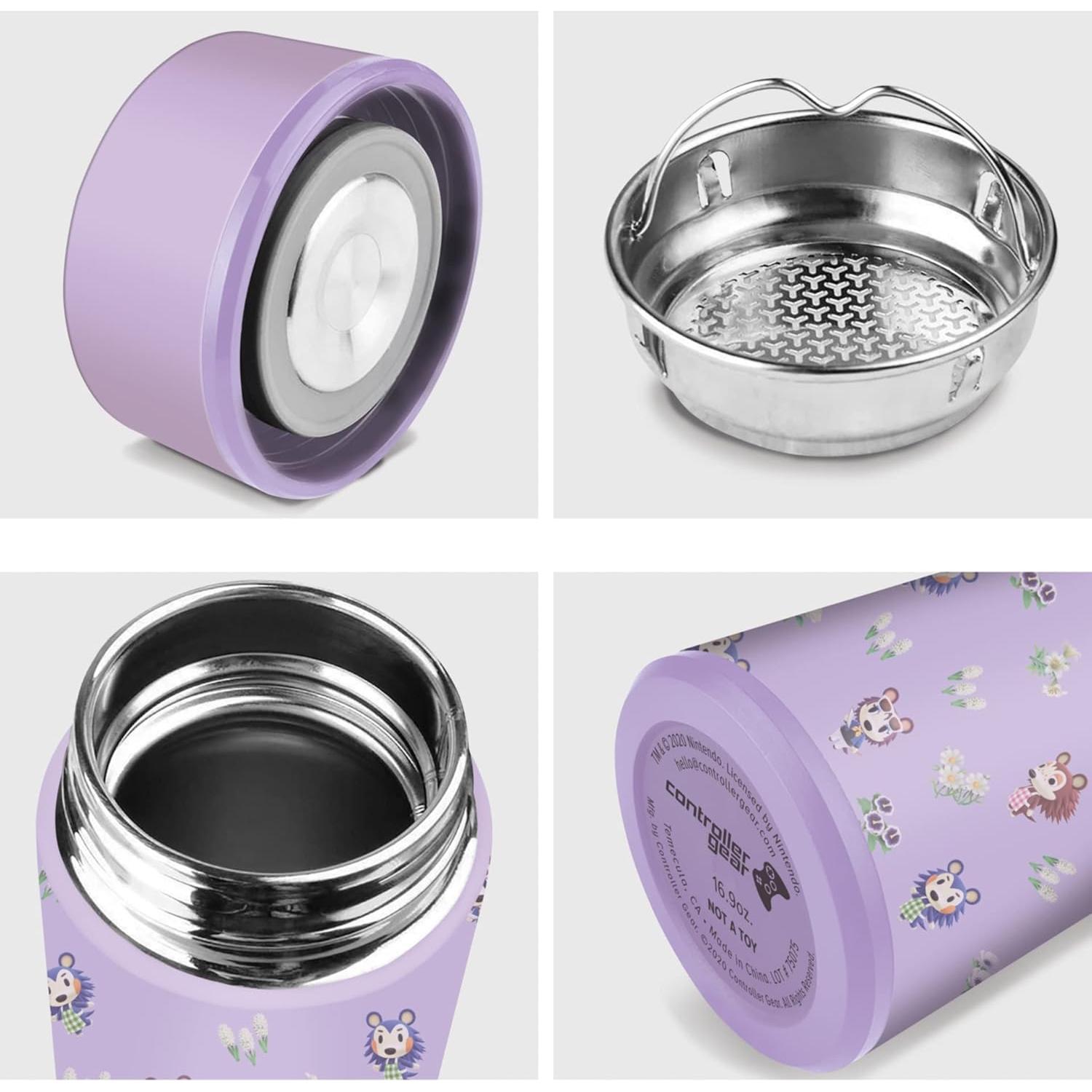 Botella de Agua Acero Inoxidable Controlador Gear 0.5L Floral