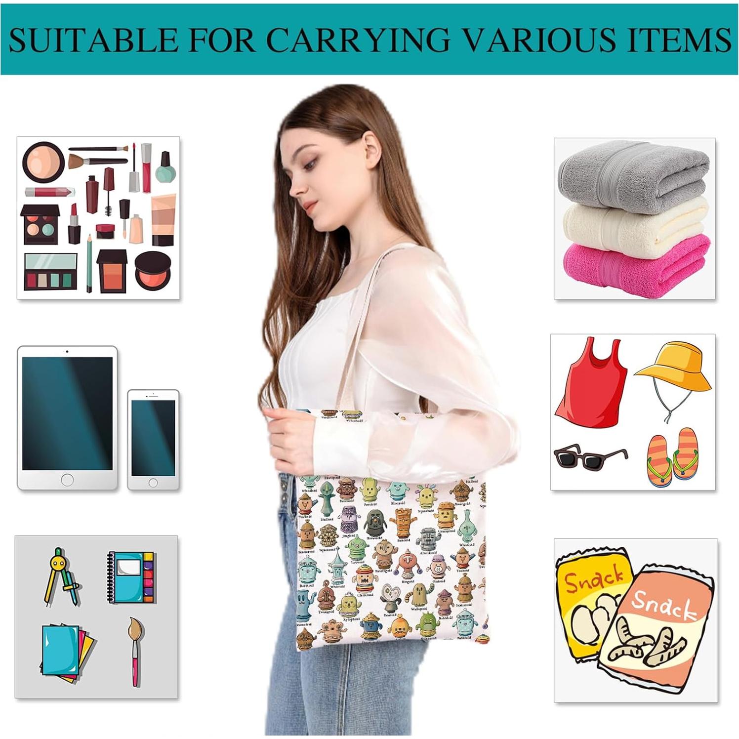 Bolsa Tote de Lona BDPWSS 35x40 cm Gamer ACNH