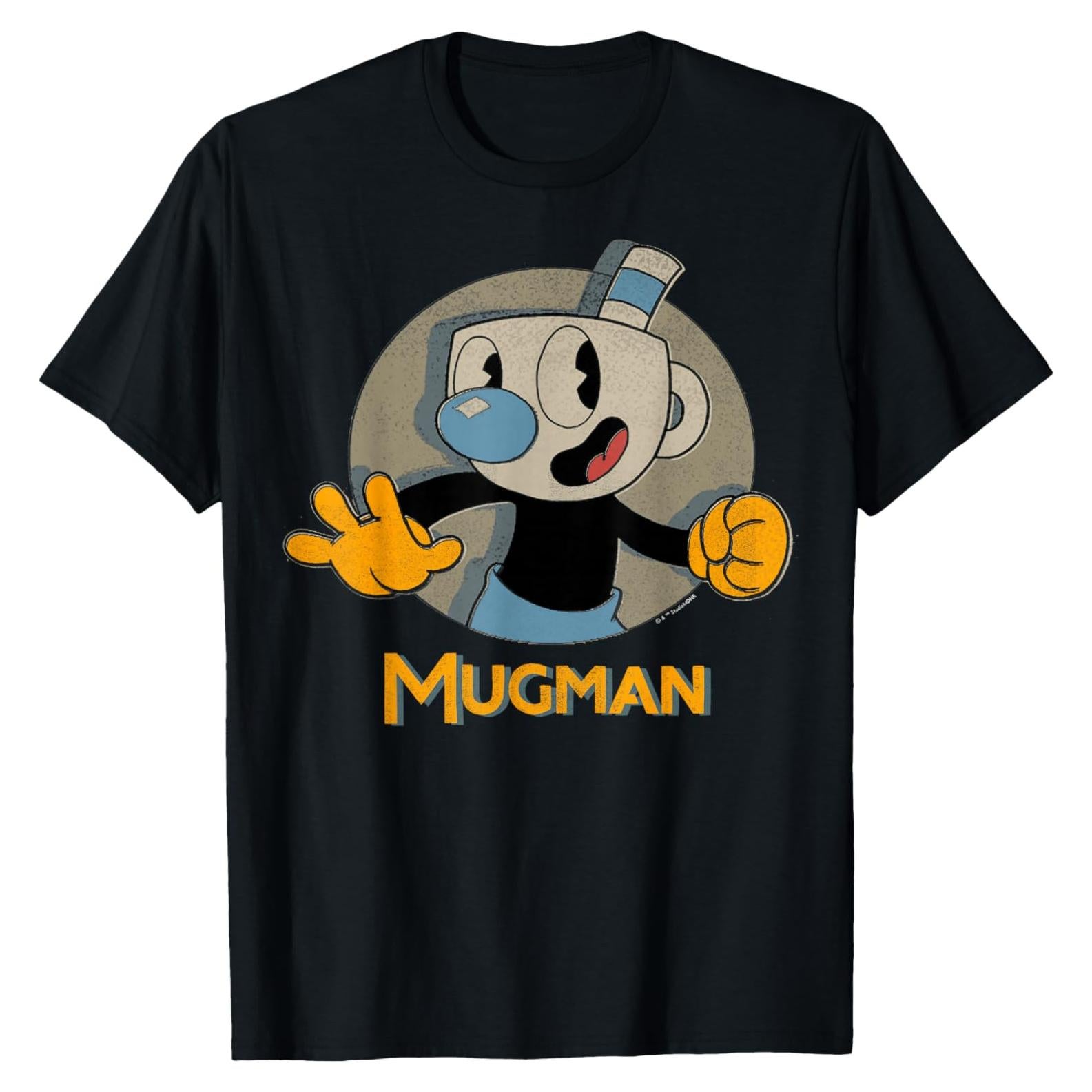 Camiseta Vintage Cuphead Mugman Mujer Talla Clásica