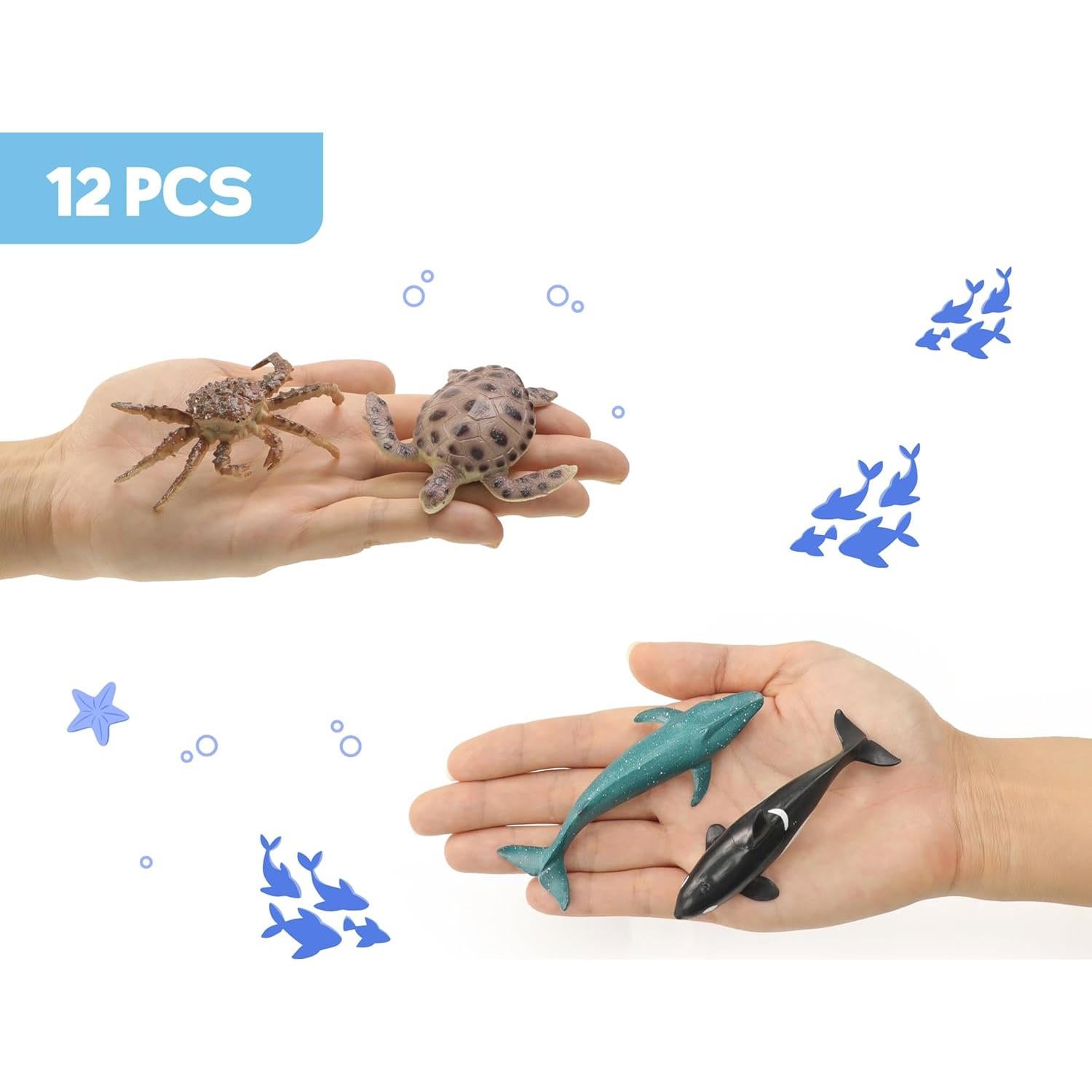 Figuras de Tiburón RECUR 12 PCS Juguetes Educativos