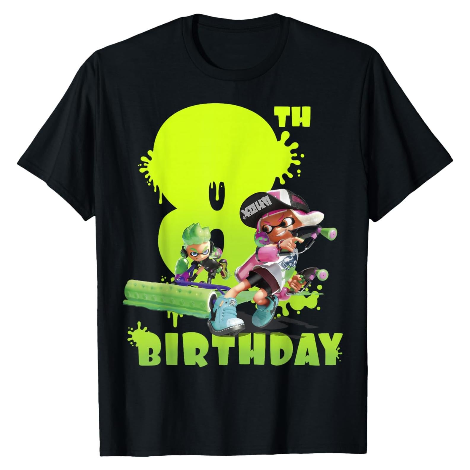 Camiseta de cumpleaños Splatoon Inkling para hombres - Verde
