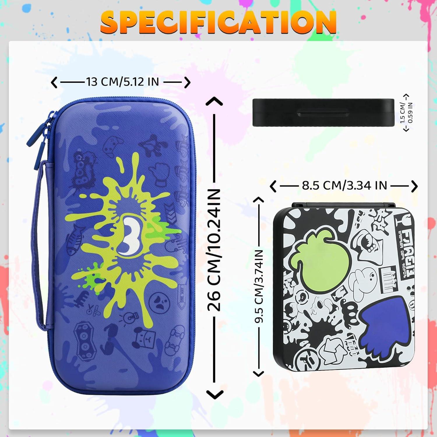 Funda de Transporte GLDRAM para Nintendo Switch OLED - Splatoon 3