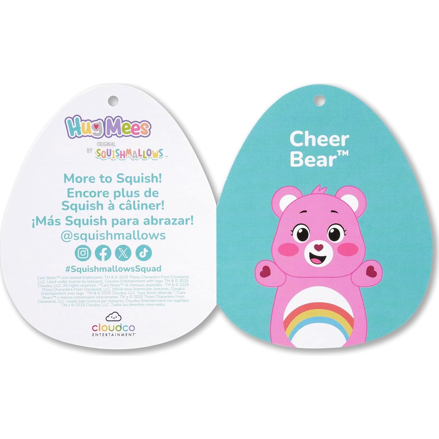 Peluche Squishmallows Cheer Bear 25.4 cm Ultrasuave Oficial