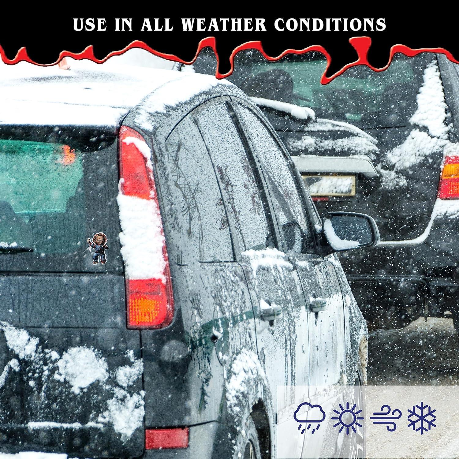 Set de 3 Calcomanías Chucky & Tiffany - Vinilo para Auto y Laptop