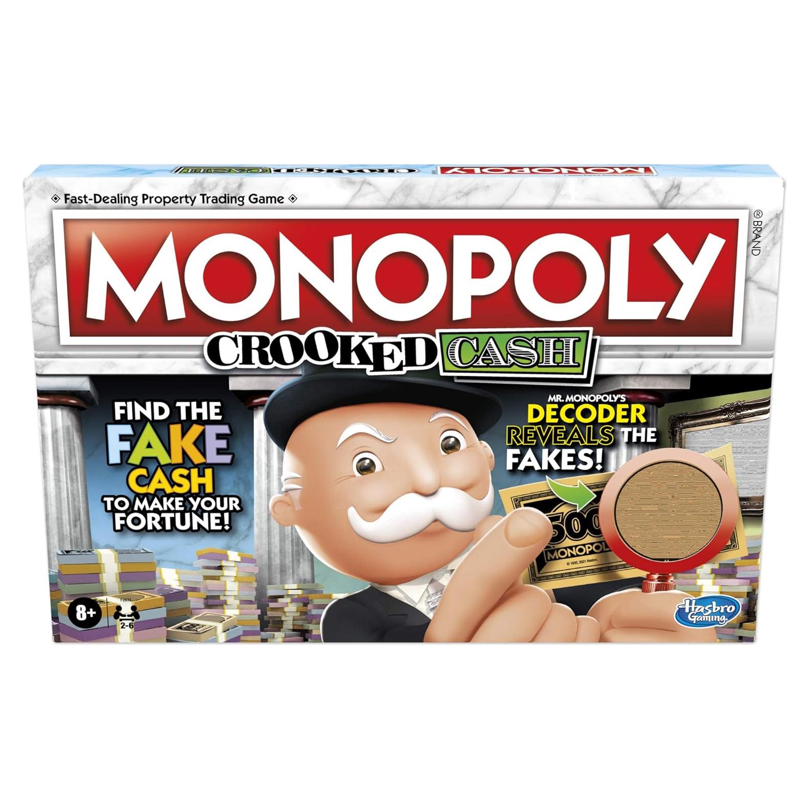 Monopoly Dinero Torcido Hasbro - Juego de Mesa Familiar 2-6 Jugadores