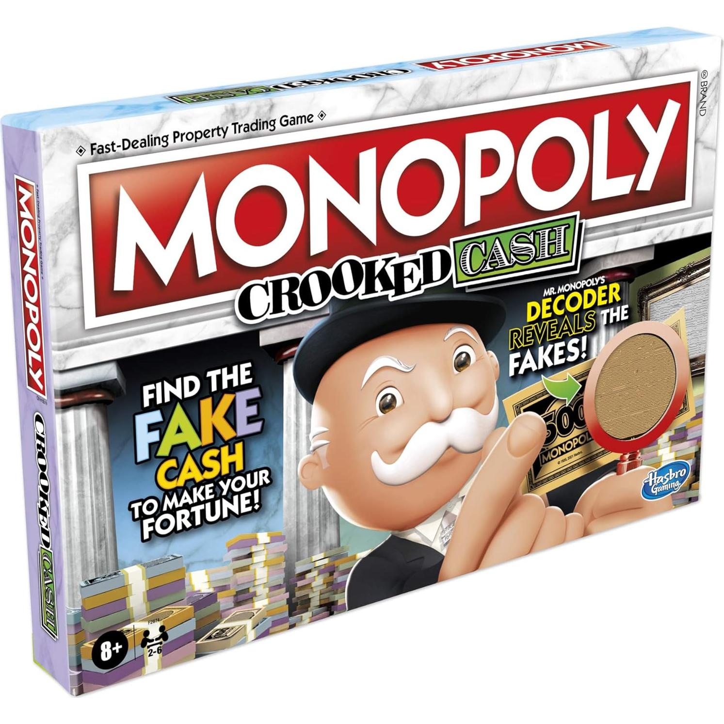 Monopoly Dinero Torcido Hasbro - Juego de Mesa Familiar 2-6 Jugadores