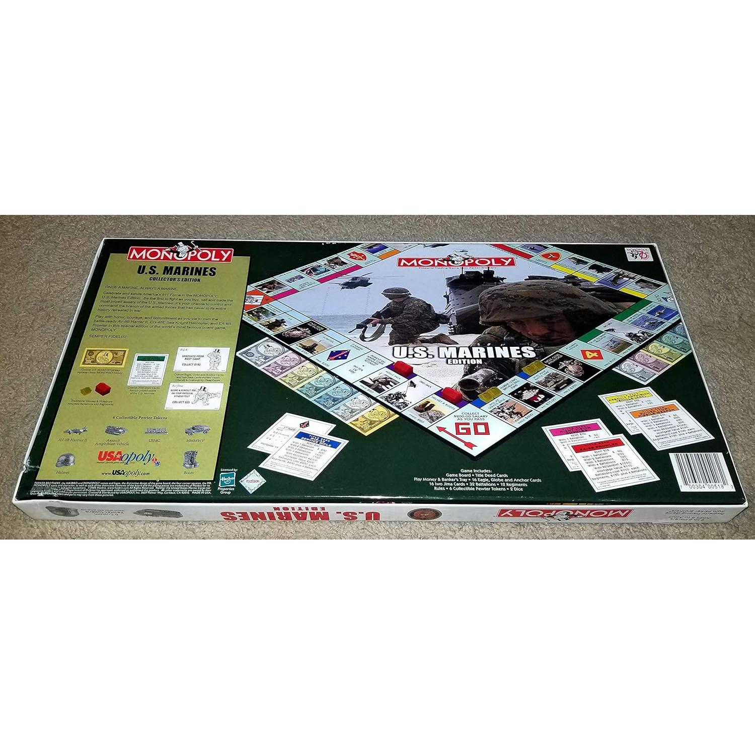 Monopoly Edición Marines de EE. UU. - Juego de Mesa Familiar