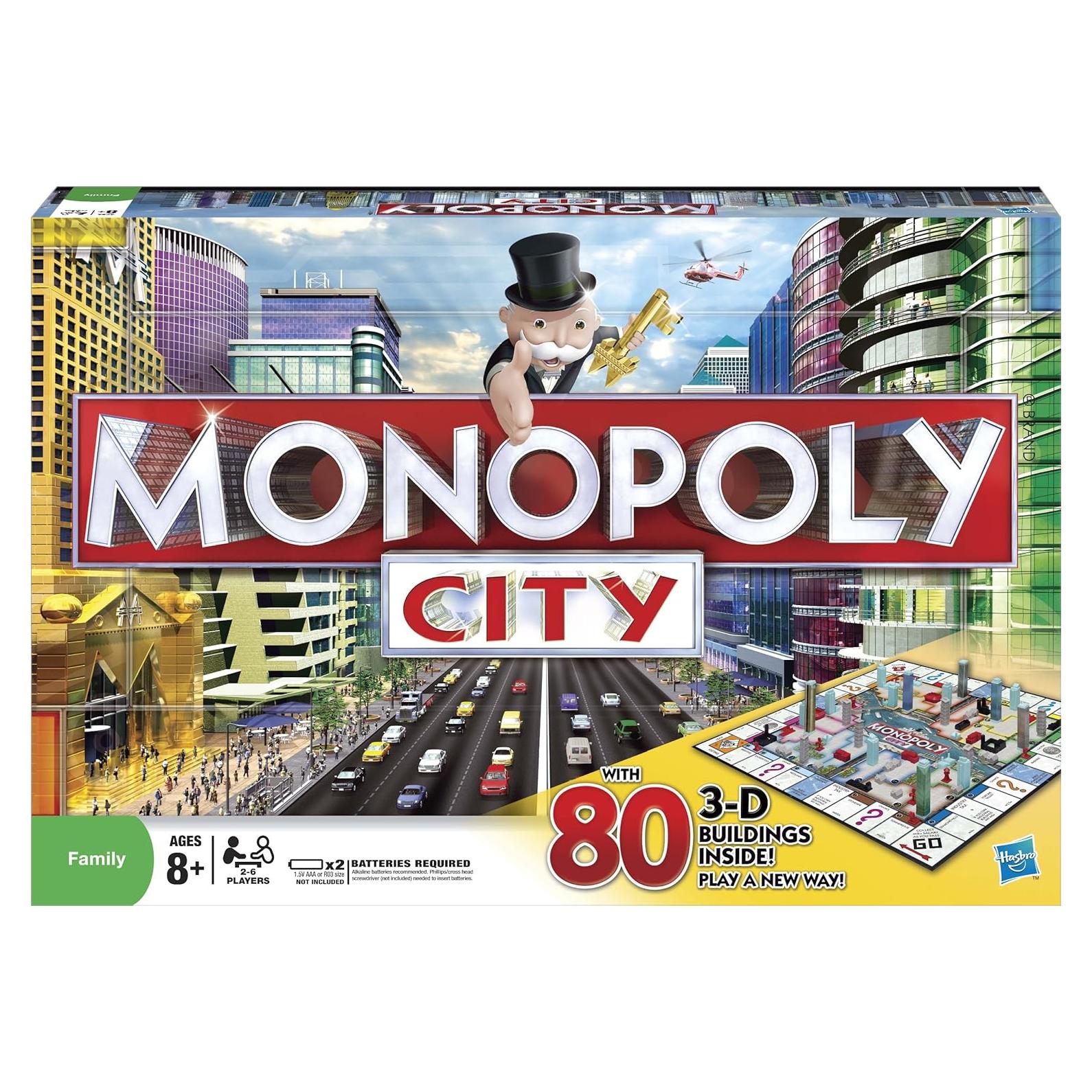 Monopoly Ciudad Edición Hasbro - Juego de Mesa 3D 8+