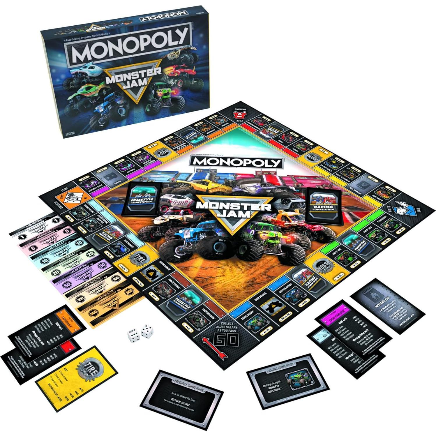 Monopoly Monster Jam USAopoly - Juego de Mesa Coleccionable
