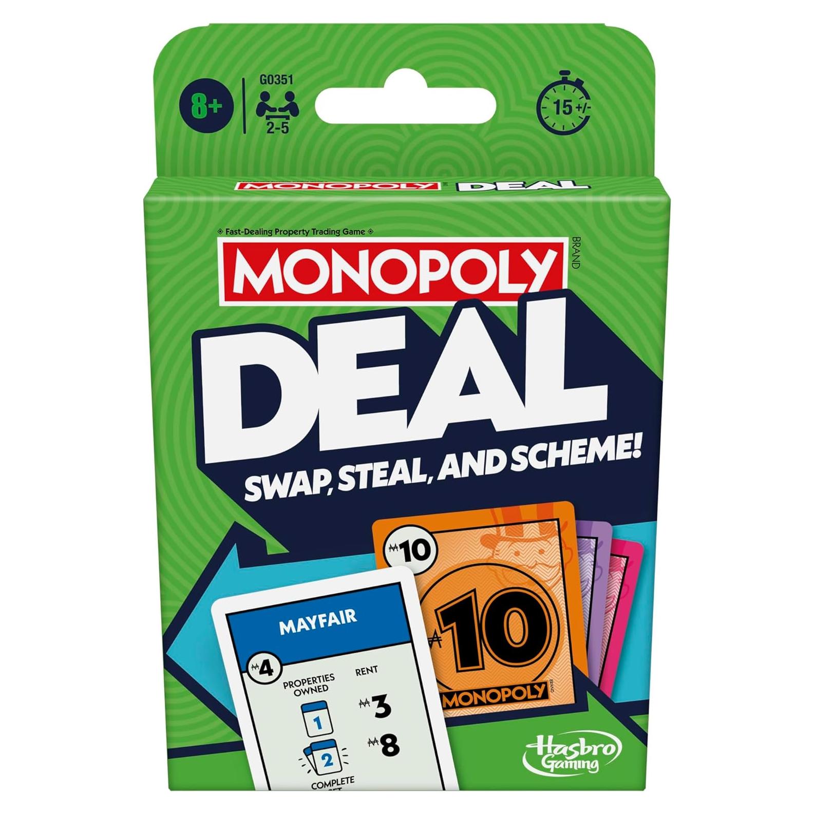 Juego de Cartas Monopoly Deal Hasbro - Rápido y Divertido