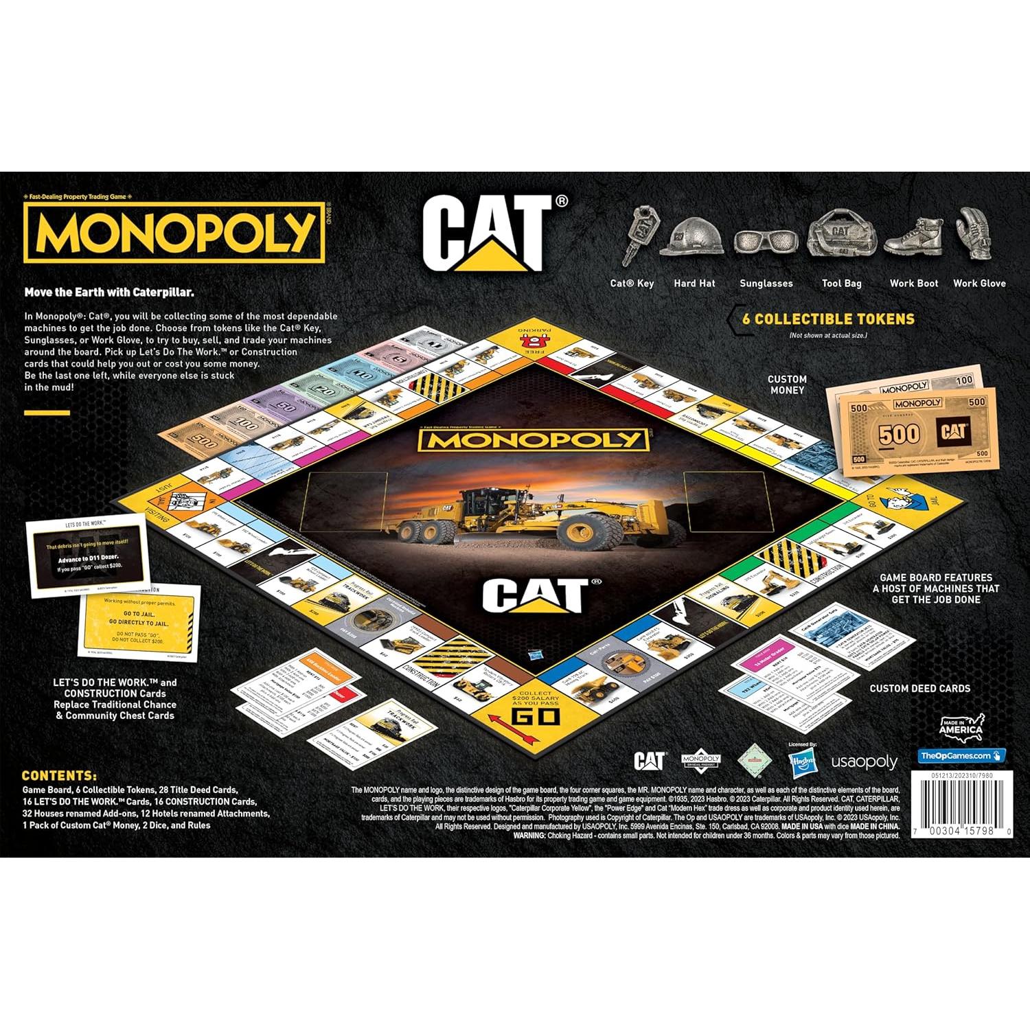 Monopoly Caterpillar | Juego de Mesa para 2-6 Jugadores