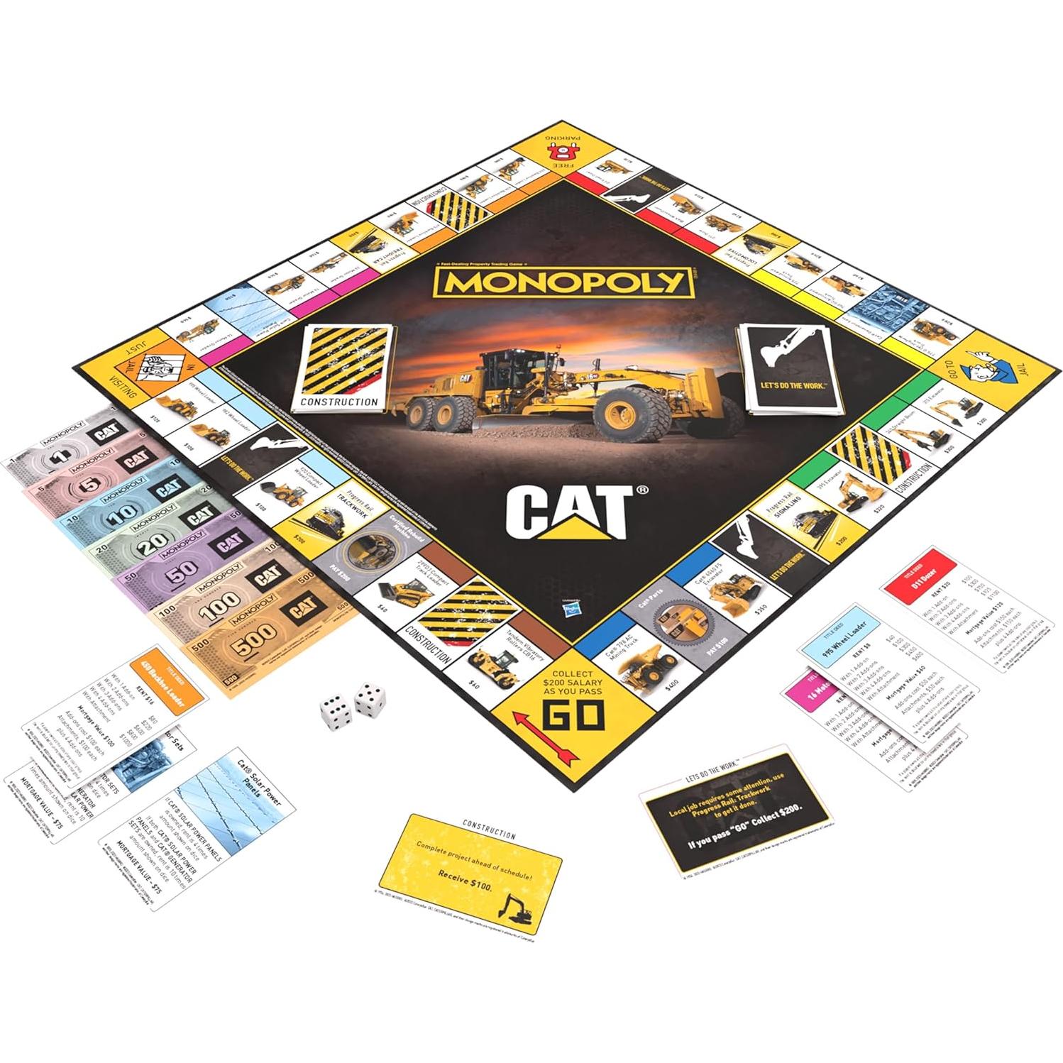Monopoly Caterpillar | Juego de Mesa para 2-6 Jugadores
