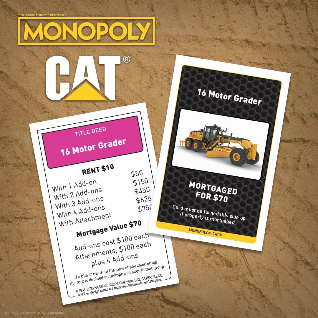 Monopoly Caterpillar | Juego de Mesa para 2-6 Jugadores