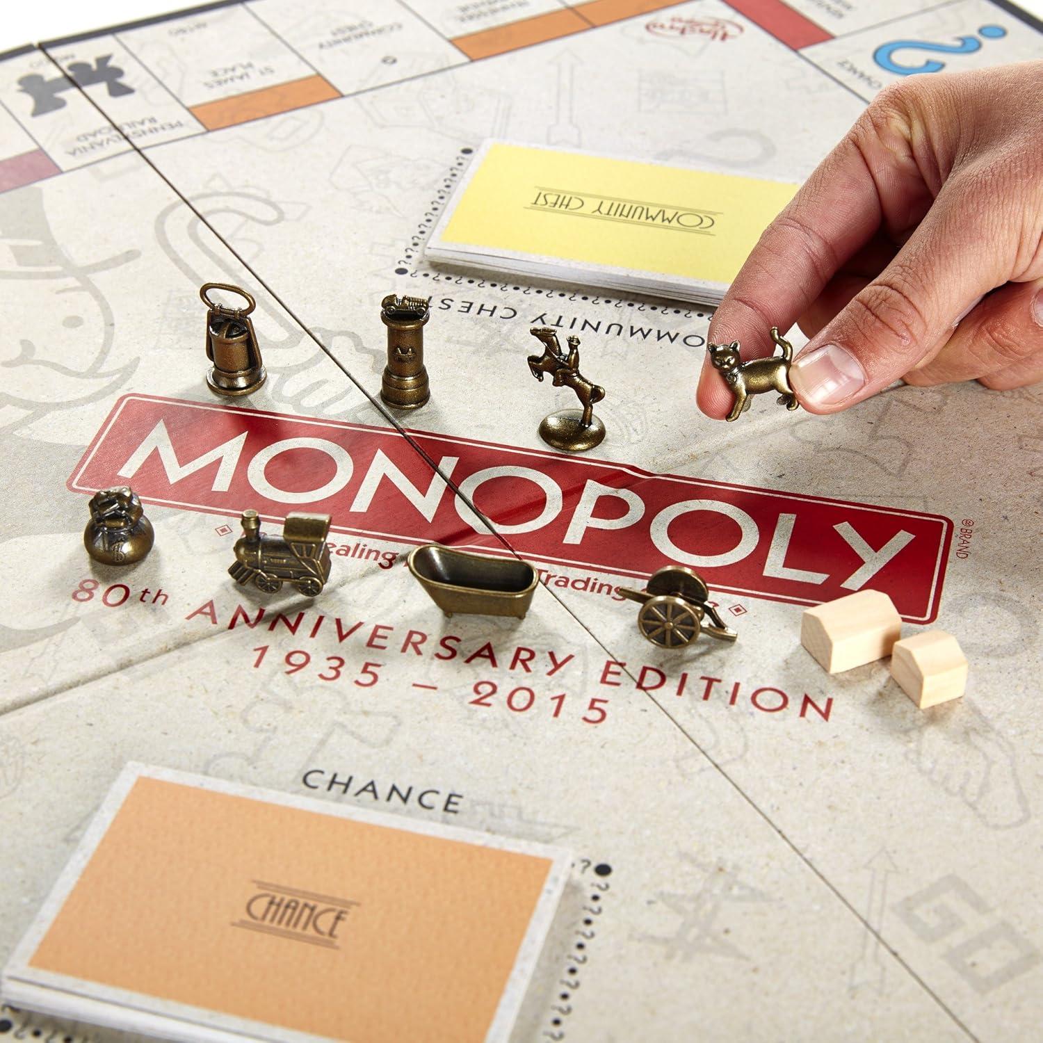 Juego de Monopoly 80 Aniversario - Hasbro - 2.01x15.75x10.51 cm