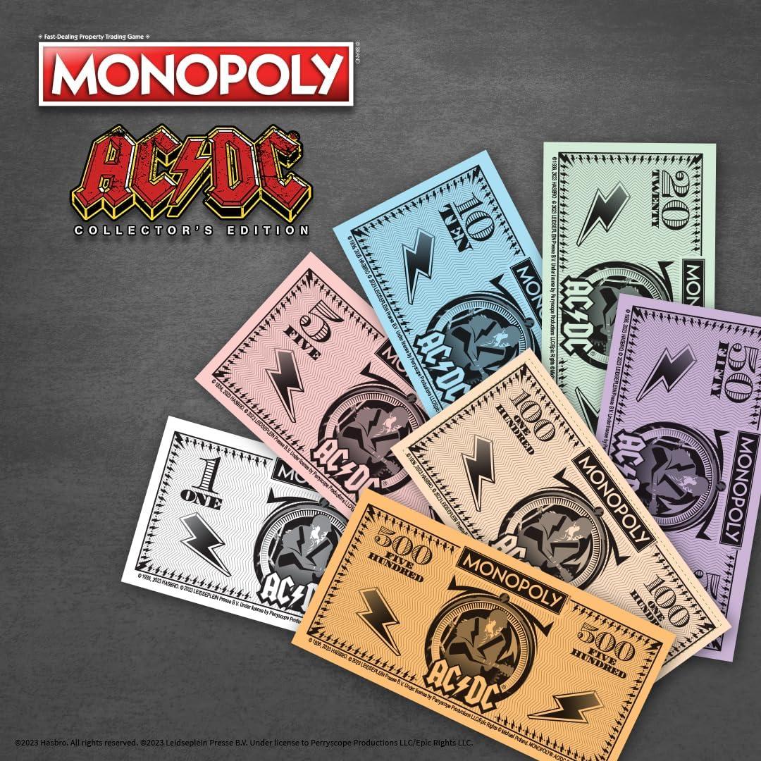 MONOPOLY AC/DC Edición Coleccionista | Juego de Mesa 2-6 Jugadores