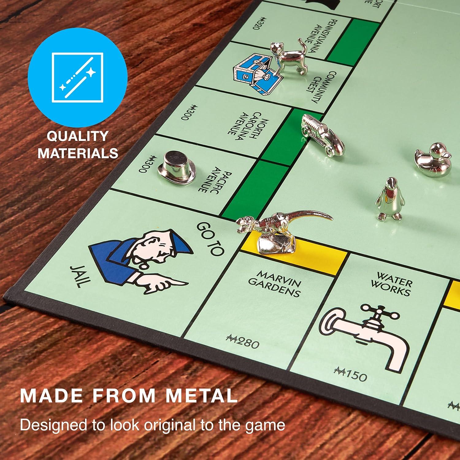 Paquete de 8 Fichas de Repuesto Monopoly - Metal - Clásicas y Nuevas