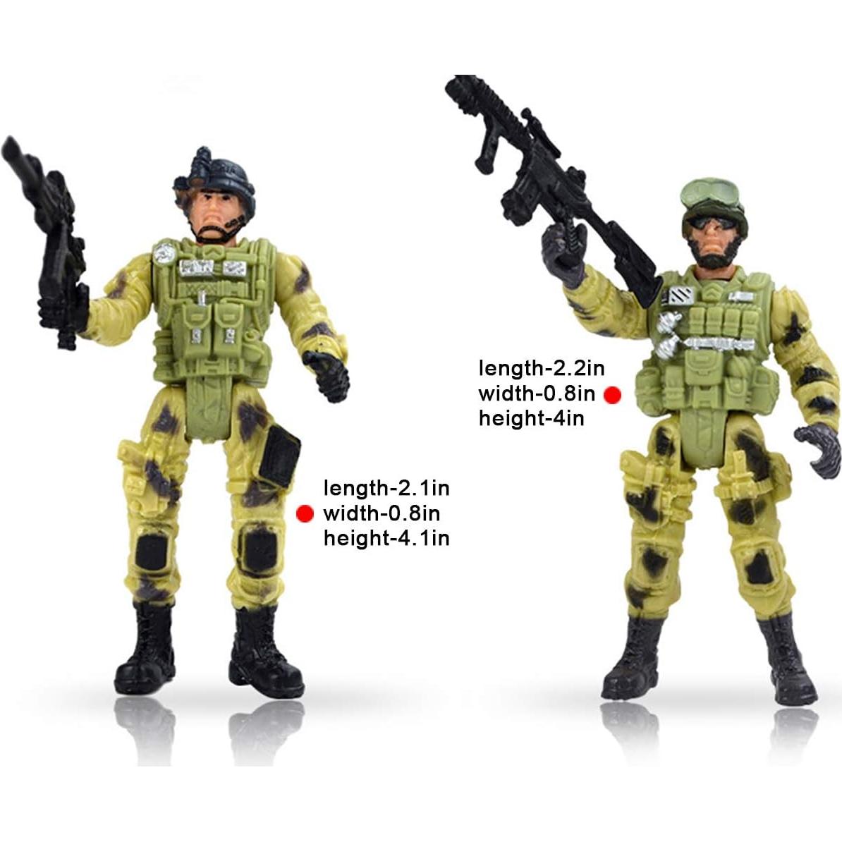 Figuras de Soldados Militares DC-BEAUTIFUL 12 Pcs Movibles