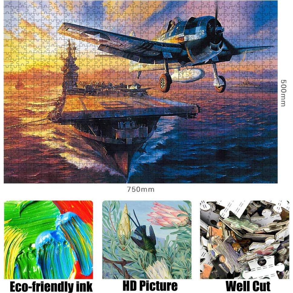 Rompecabezas de Barcos de Guerra 1000 Piezas ArathiLand 75x50cm