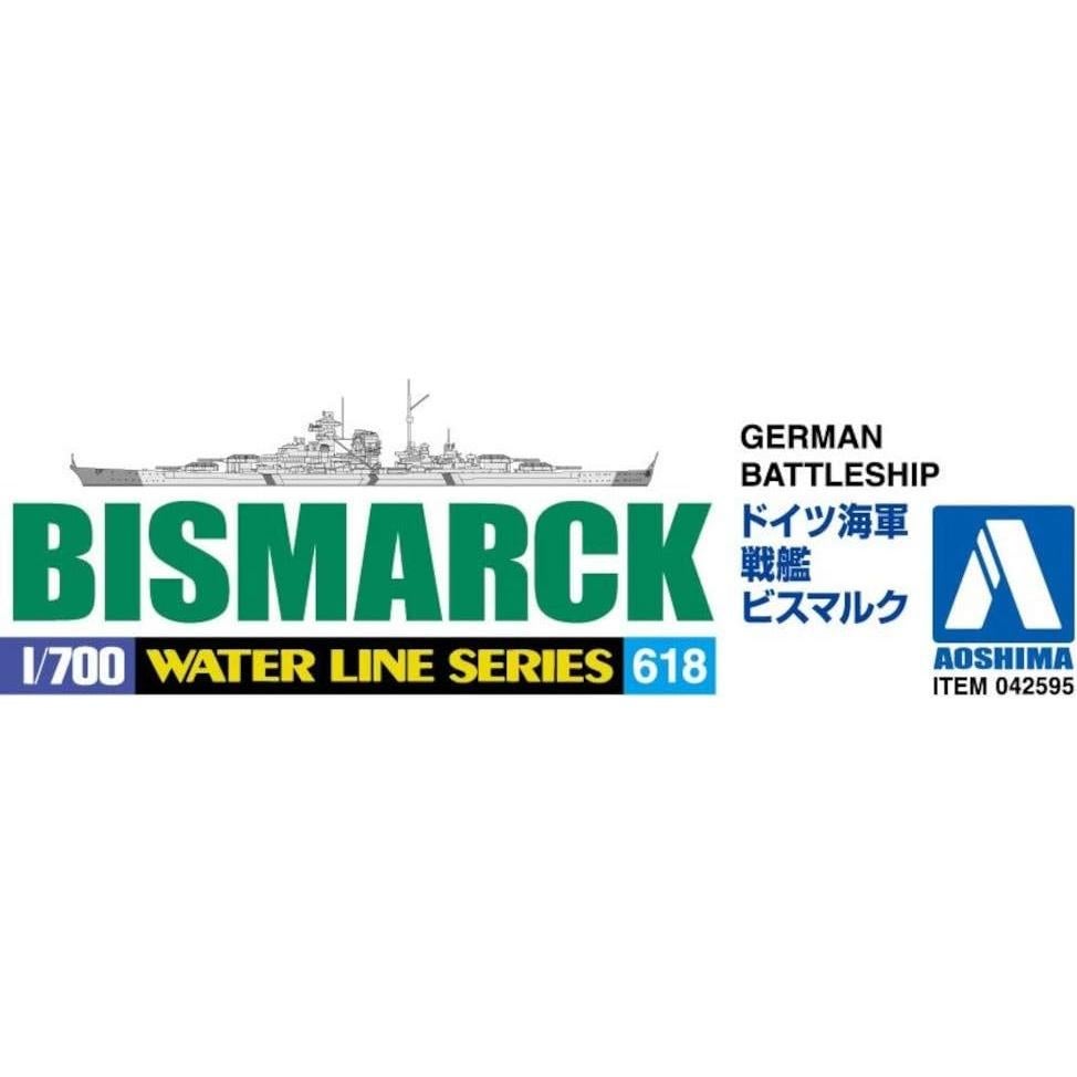 Modelo de Plástico Aoshima 1/700 Acorazado Bismarck