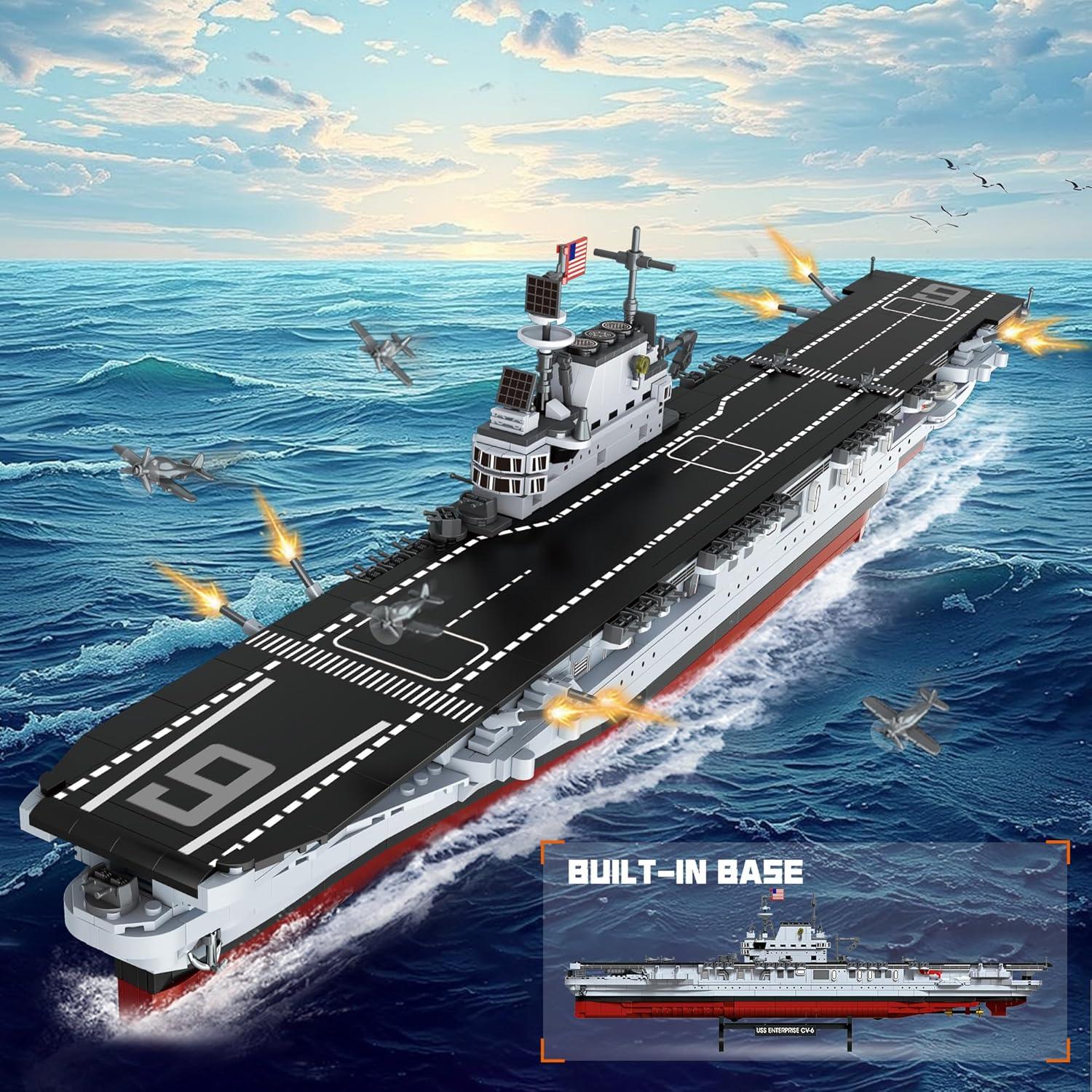 Juego de construcción USS Enterprise Gonli 1883 piezas 76.2 cm