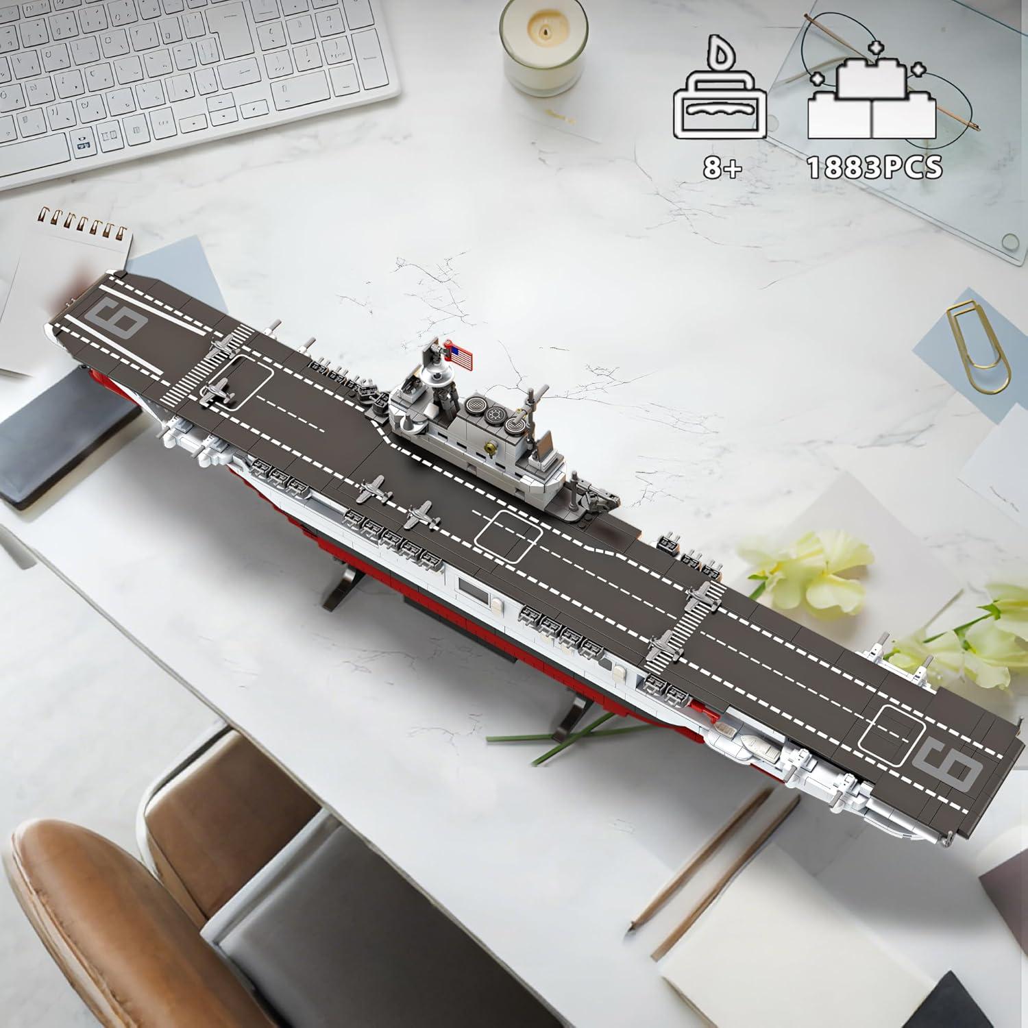 Juego de construcción USS Enterprise Gonli 1883 piezas 76.2 cm