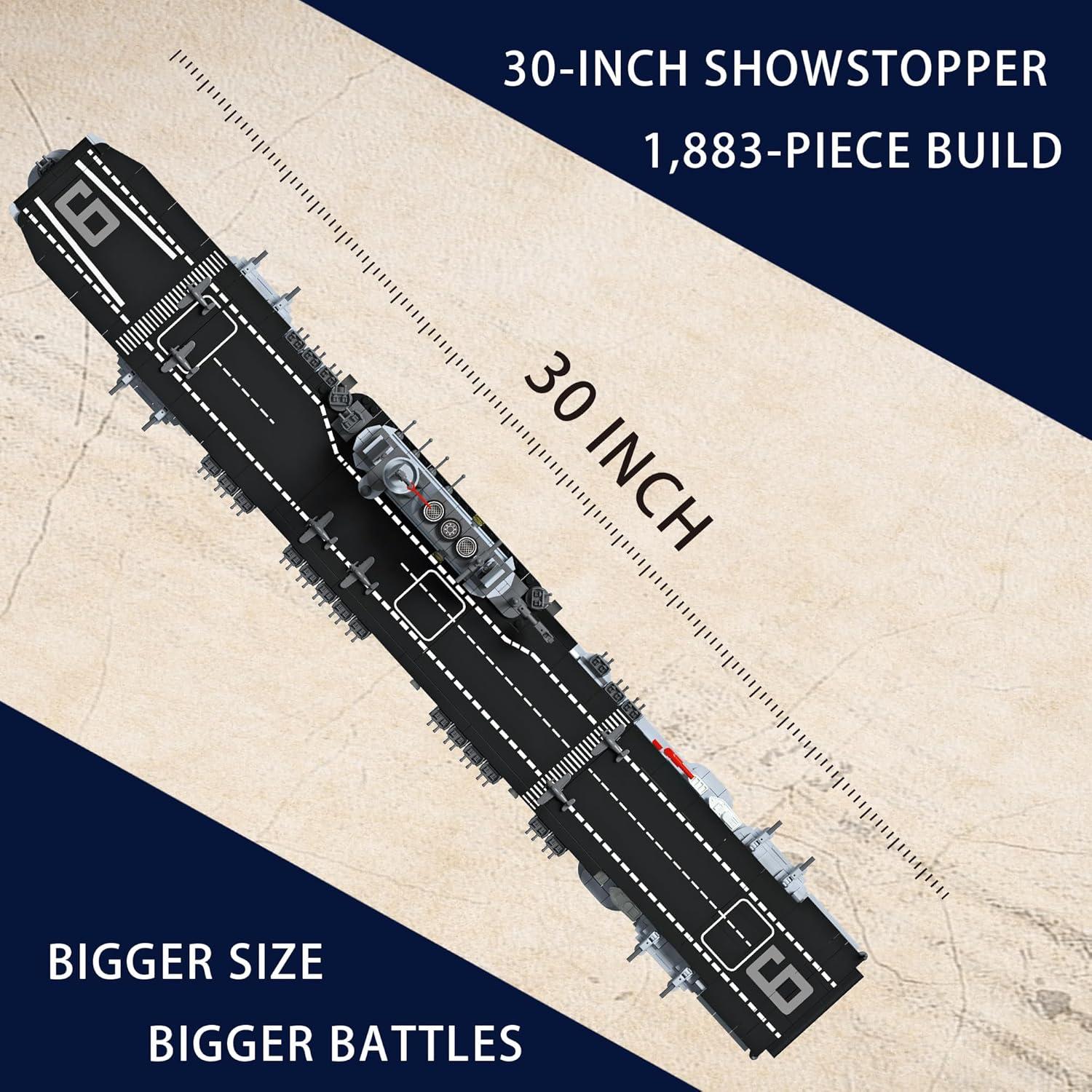 Juego de construcción USS Enterprise Gonli 1883 piezas 76.2 cm