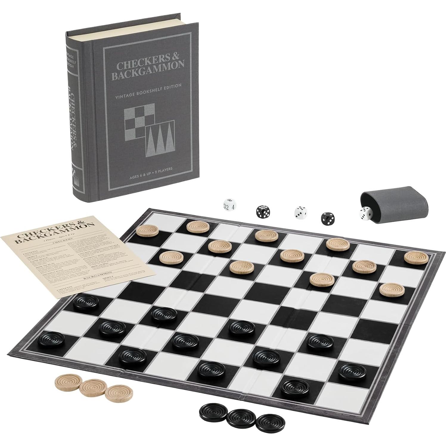 Juego de Damas y Backgammon Vintage WS Game Company