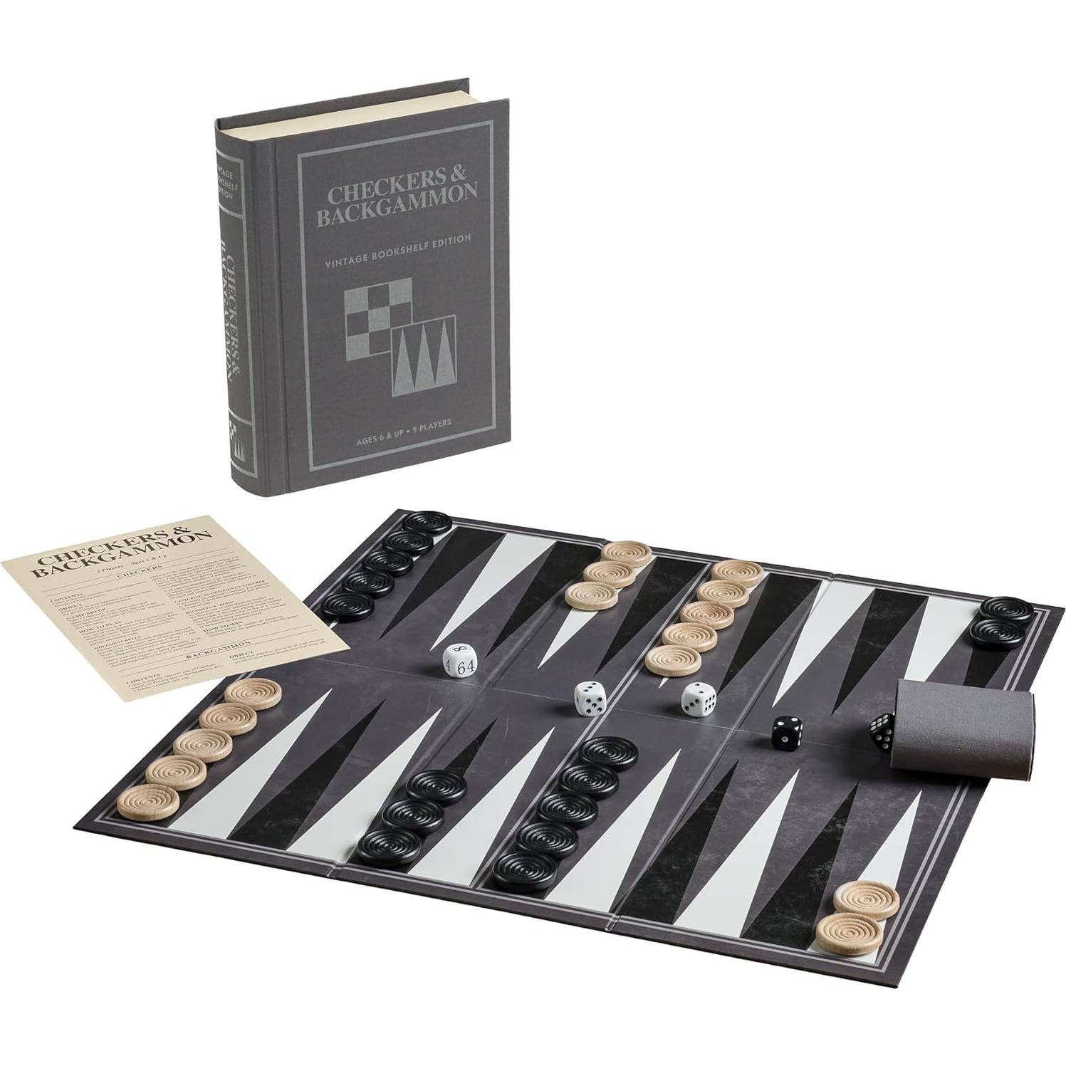 Juego de Damas y Backgammon Vintage WS Game Company