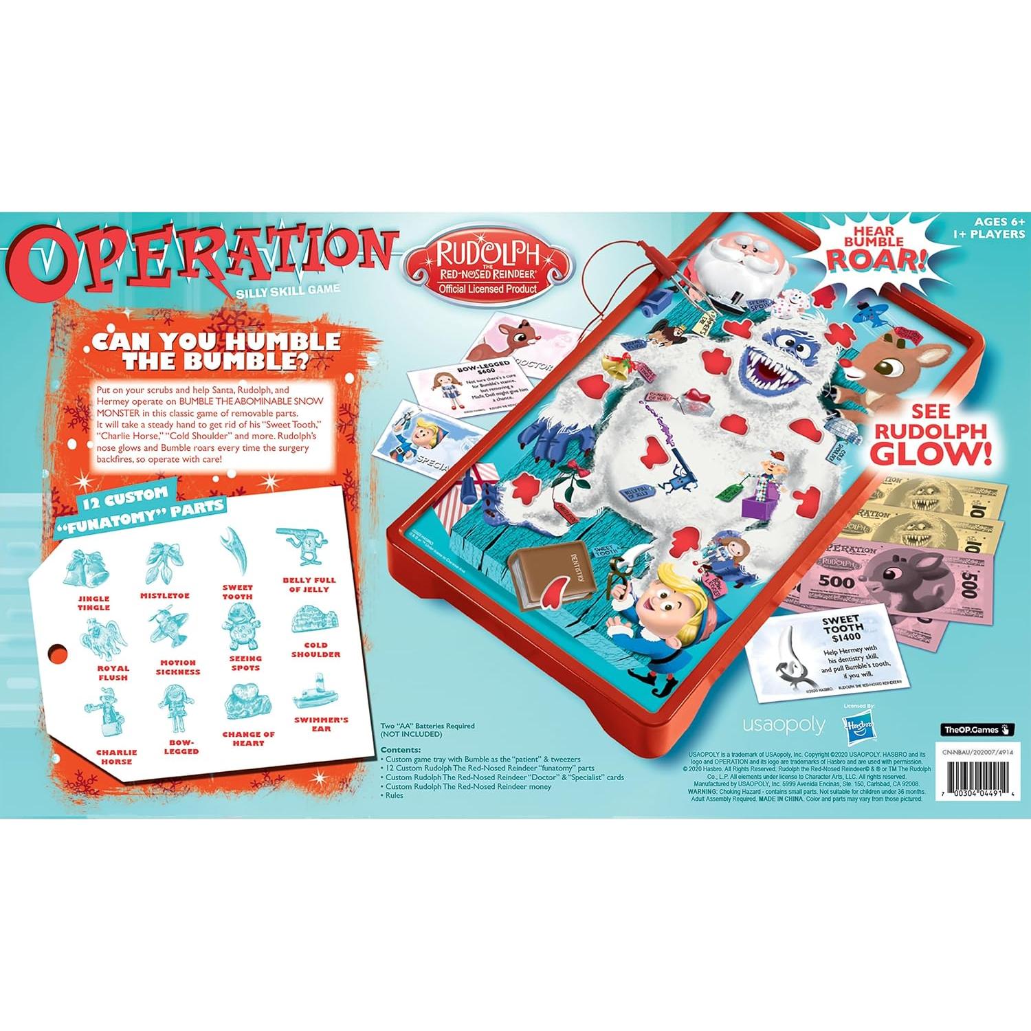 Juego de Mesa Electrónico Operación Rudolph | 12 Partes Personalizadas