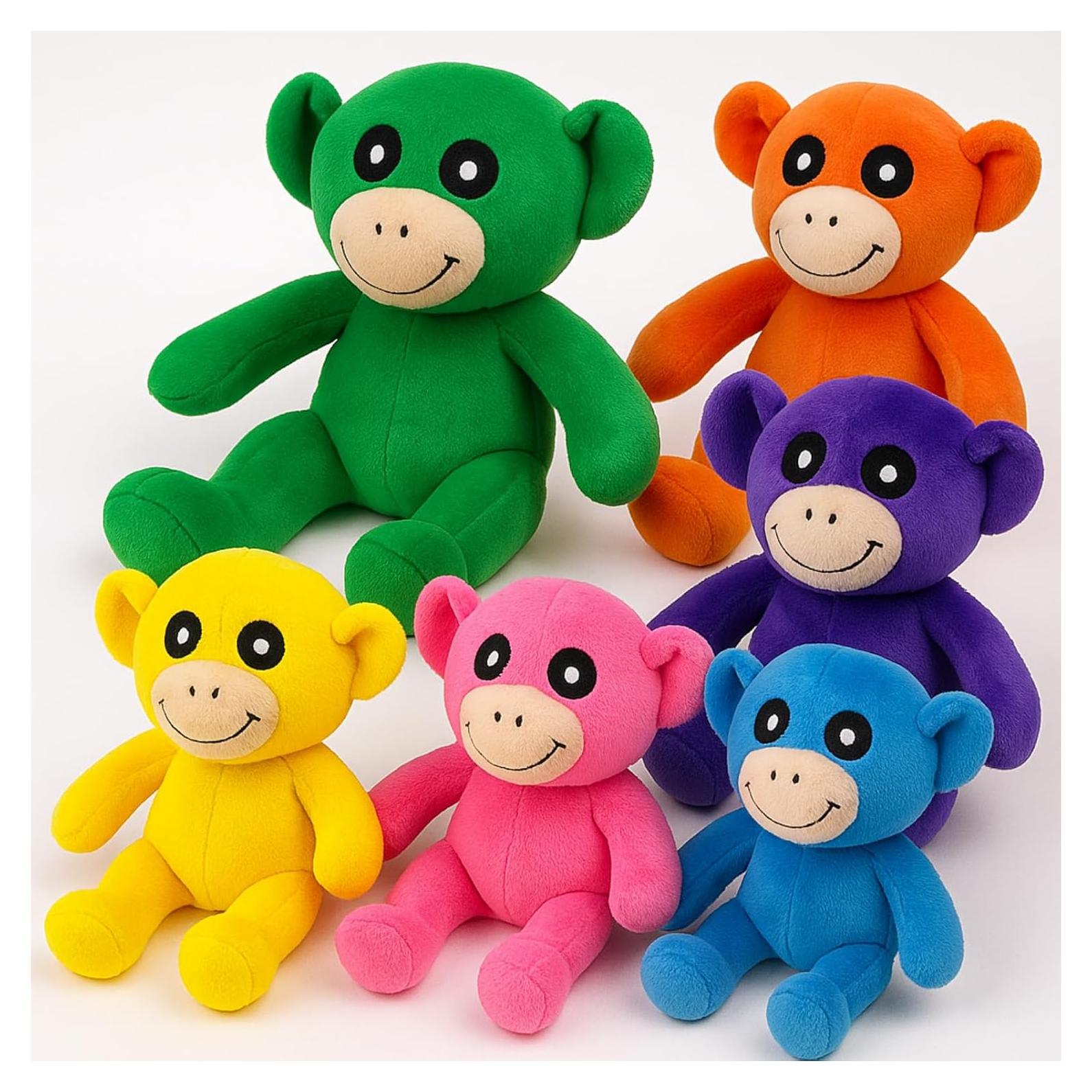 Monos de Peluche Neón Syhood 20 cm - 6 Piezas para Fiesta