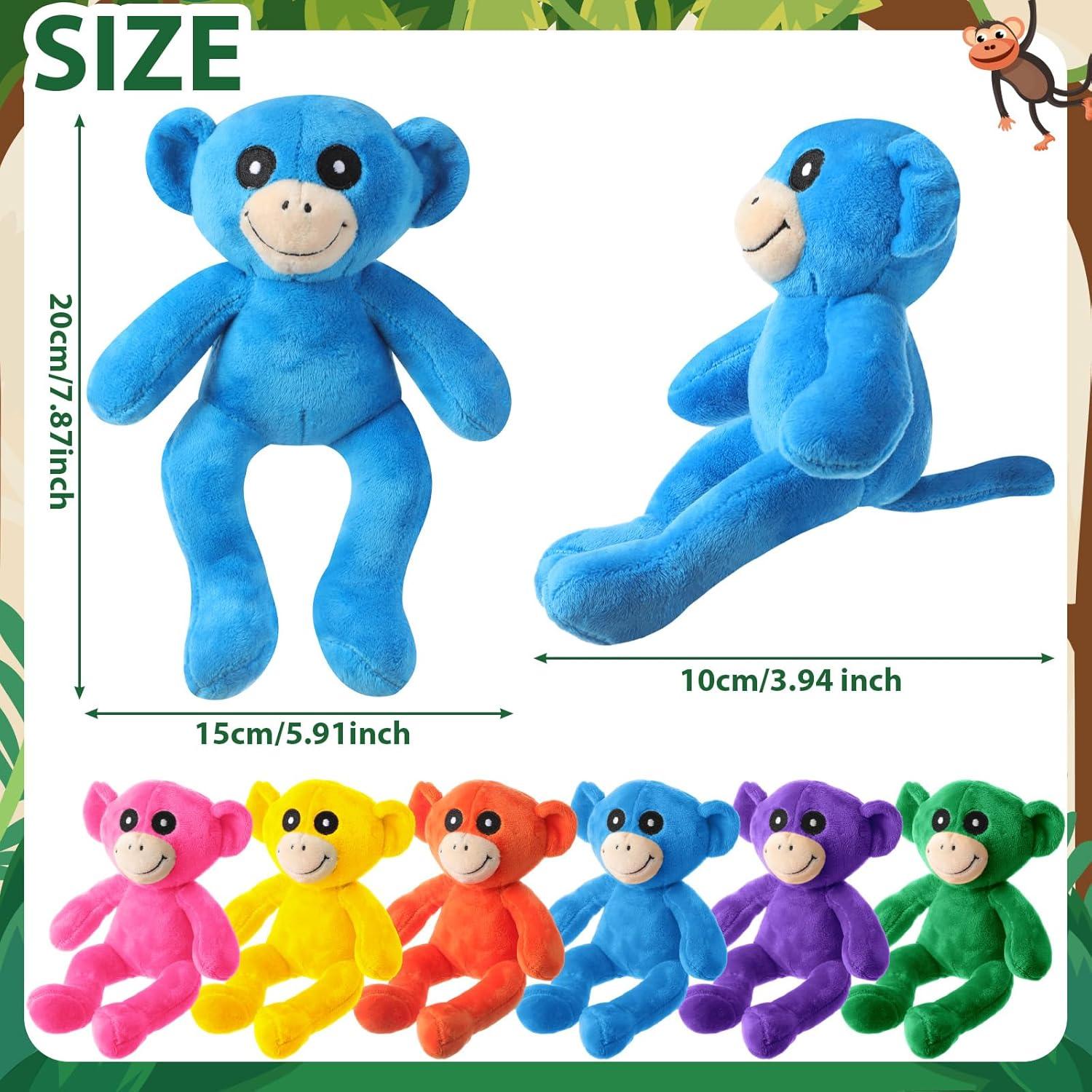 Monos de Peluche Neón Syhood 20 cm - 6 Piezas para Fiesta