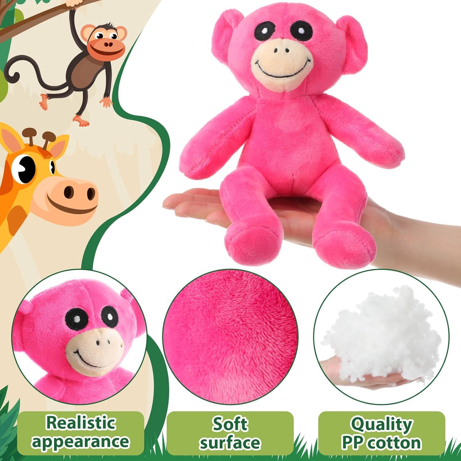 Monos de Peluche Neón Syhood 20 cm - 6 Piezas para Fiesta