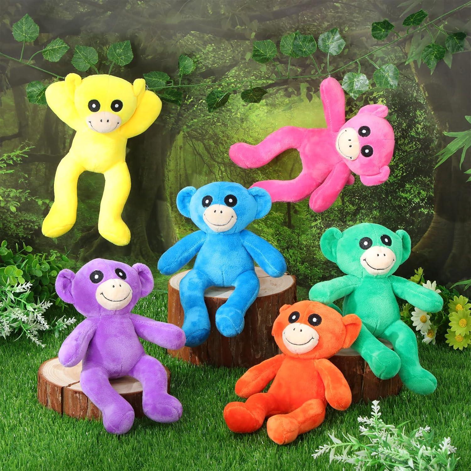 Monos de Peluche Neón Syhood 20 cm - 6 Piezas para Fiesta