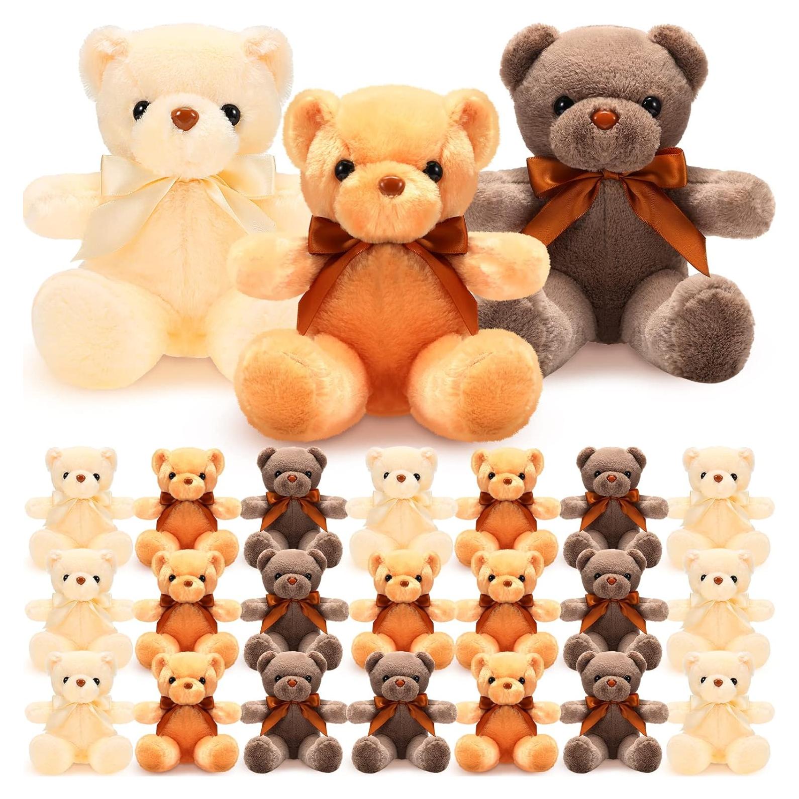 Osos de Peluche Coloridos HyDren 24 Pcs 30 cm para Navidad